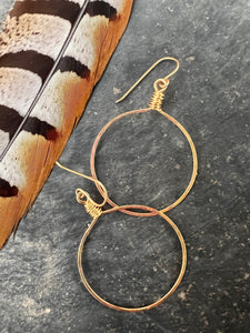 Gold Messy Wrap Hoops