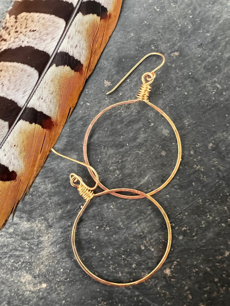 Gold Messy Wrap Hoops