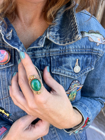 Mesmerizing Malachite Ring