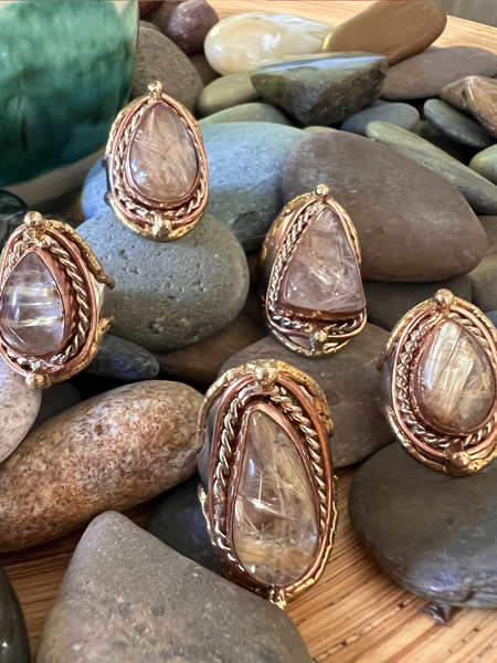 One-of-a-kind Rutilated Quartz Ring