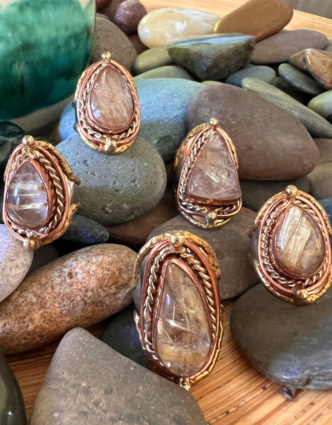 One-of-a-kind Rutilated Quartz Ring