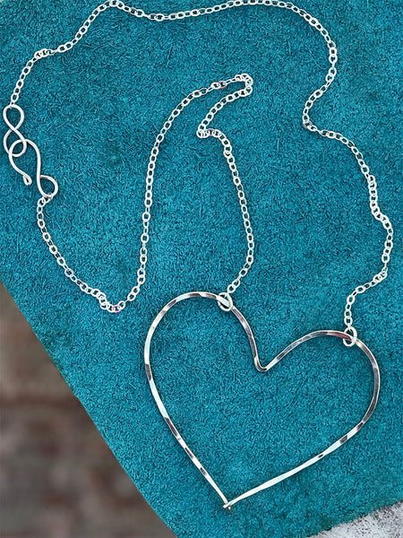 BIG Heart Necklace - Sterling Silver