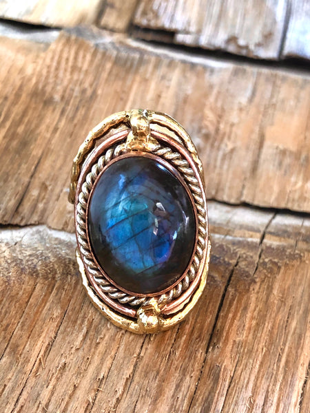 Glowing Labradorite Ring