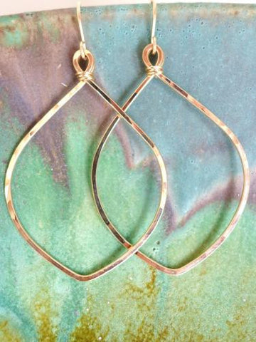 Gold Petal Hoops